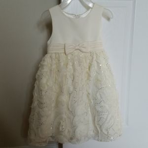 Ivory dress with silver sequins